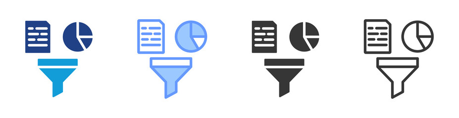Poster - Data Tool icon set multiple style collection