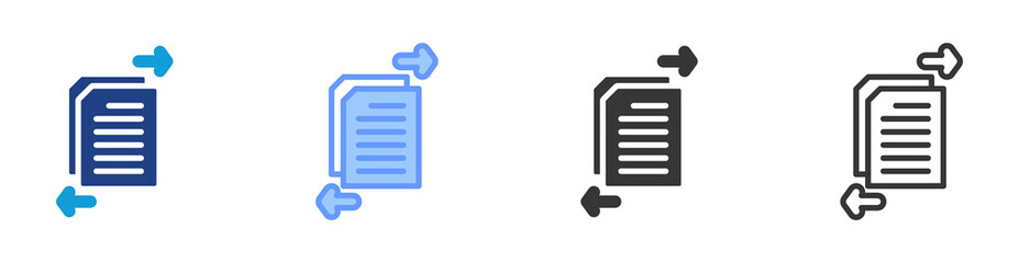 Poster - Data Transformation icon set multiple style collection
