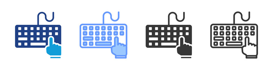 Poster - Data Entry icon set multiple style collection