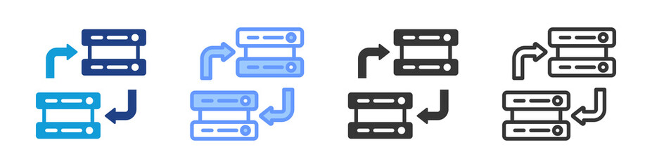 Poster - Secondary Data icon set multiple style collection
