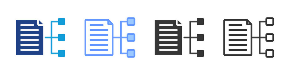 Poster - Data Acquisition icon set multiple style collection