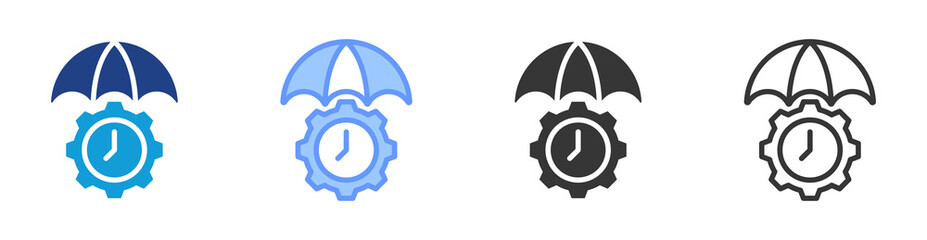 Poster - Time Saving Management icon set multiple style collection