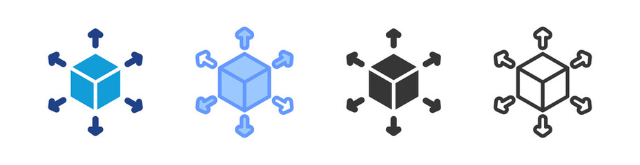 Aufkleber - Scalability icon set multiple style collection