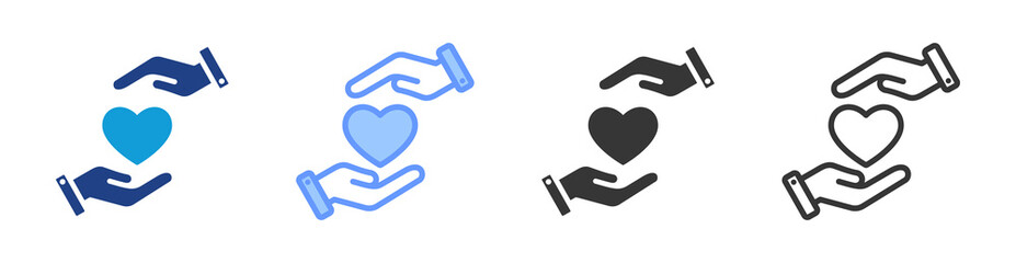 Poster - Lend Hand icon set multiple style collection