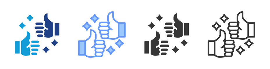 Poster - Encouragement icon set multiple style collection