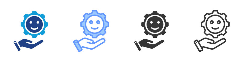 Poster - Facilitate icon set multiple style collection