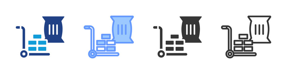 Poster - Raw Material icon set multiple style collection
