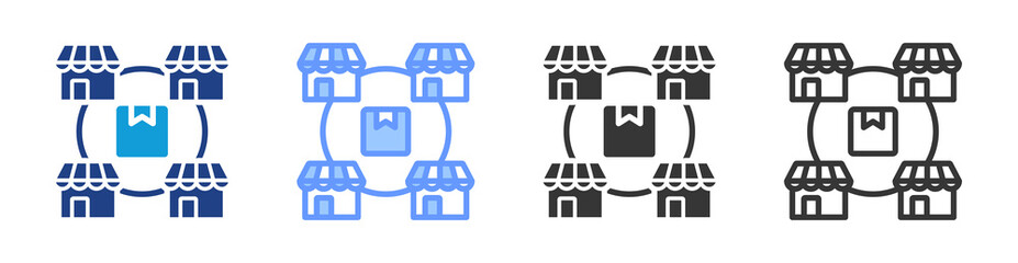 Poster - Mass Market icon set multiple style collection