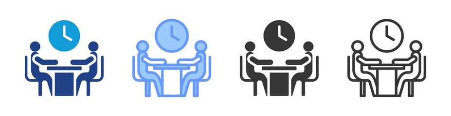 Poster - Productivity Meeting icon set multiple style collection