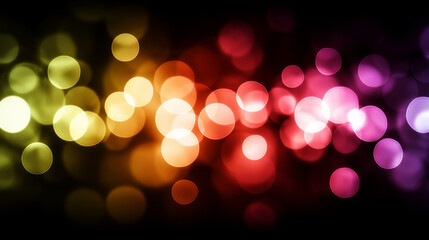 Wall Mural - colorful abstract background with vibrant bokeh lights creating dreamy effect