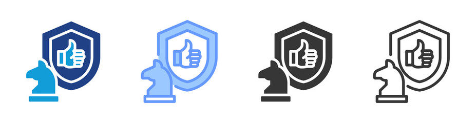 Poster - Reliability Strategy icon set multiple style collection