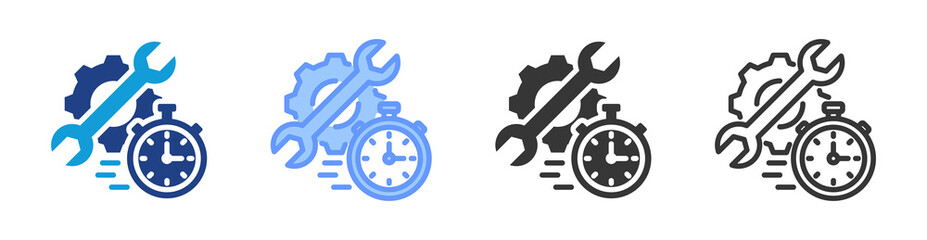 Poster - Mttr icon set multiple style collection