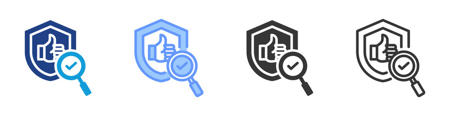 Poster - Reliability Testing icon set multiple style collection