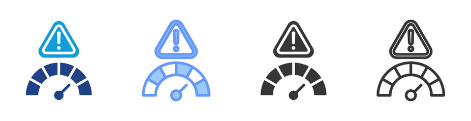 Poster - Risk Level icon set multiple style collection
