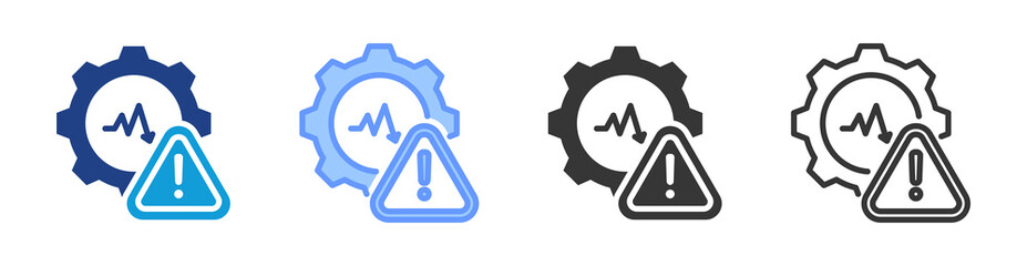 Poster - Failure icon set multiple style collection