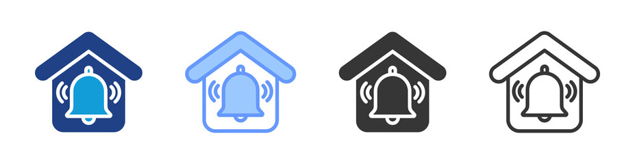 Aufkleber - Alarm System icon set multiple style collection
