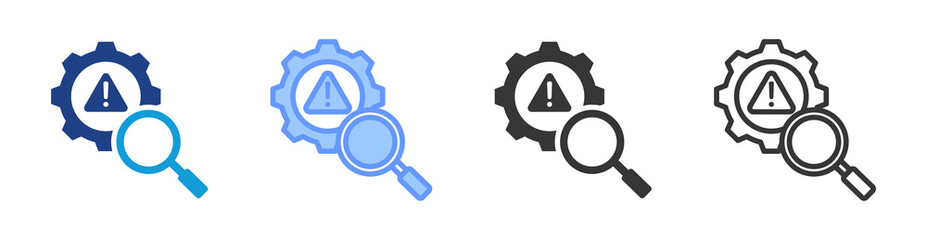 Aufkleber - Threat Detection icon set multiple style collection