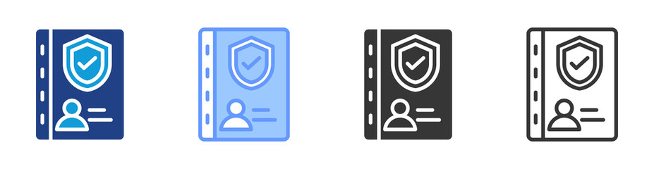 Aufkleber - Security Clearance icon set multiple style collection
