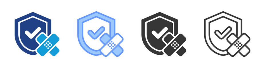 Aufkleber - Security Patch icon set multiple style collection