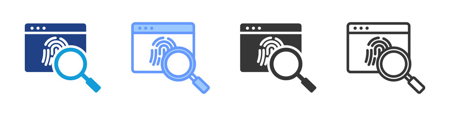 Poster - Digital Forensic icon set multiple style collection