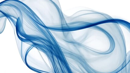 Poster - fluid dynamics: an ethereal display of swirling blue smoke, creating an abstract design with gentle 