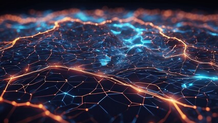 A digital illustration of a global network,