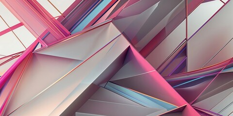 Poster - a modern geometric background forming intricate diamond and hexagonal patterns
