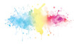 © Toko Toko - Rainbow watercolor banner background on white. Pure vibrant watercolor colors. Creative paint gradients, fluids, splashes, spray and stains. Abstract background. See Less
