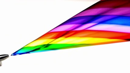 Light passes through a prism. Generative AI video.