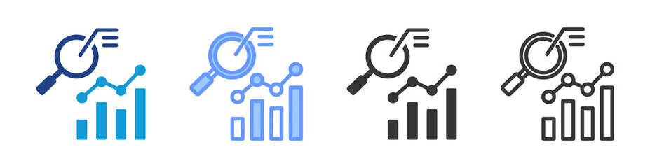 Poster - Trend Analysis icon set multiple style collection