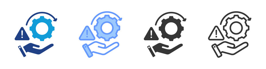 Poster - Risk Management icon set multiple style collection