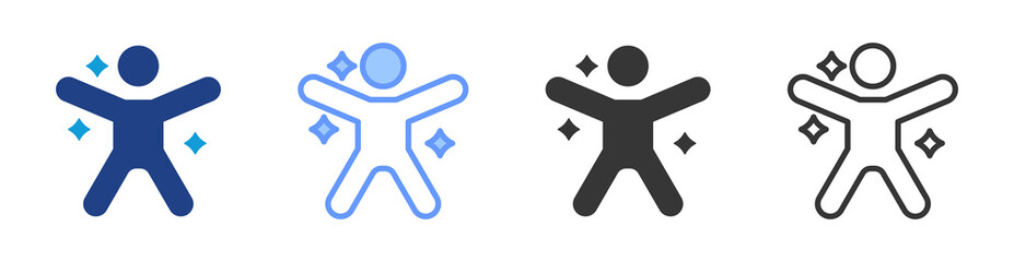 Poster - Accessibility icon set multiple style collection