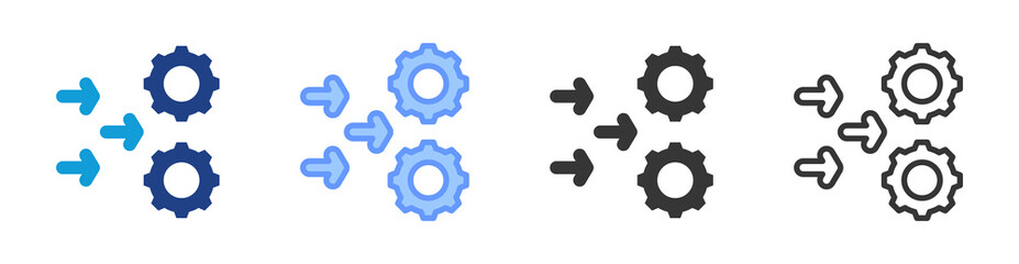Poster - Integration icon set multiple style collection