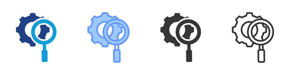 Aufkleber - Due Diligence icon set multiple style collection