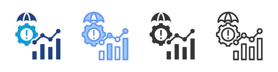Poster - Risk Mitigation icon set multiple style collection