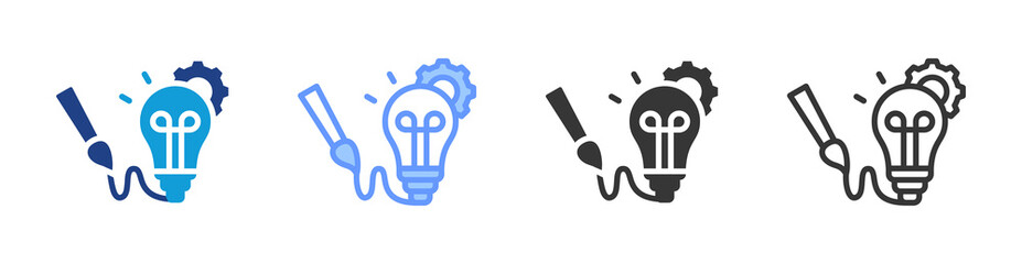 Poster - Creativity icon set multiple style collection
