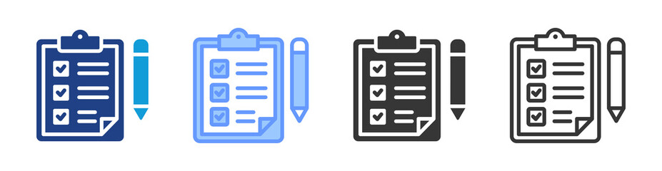 Poster - Task icon set multiple style collection