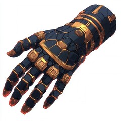 Wall Mural - Futuristic Robot Hand Design with Metallic Details and Sleek Lines
