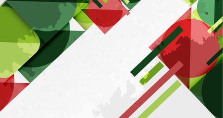 Aufkleber - Squares, circles and triangles and grainy noisy texture. Vector Illustration For Wallpaper, Banner, Background, Card, Book Illustration, landing page