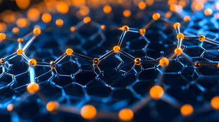 Poster - Detailed conceptualization of the scientific abstract nanoparticles, demonstrating innovative technology