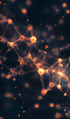 Poster - Intricate interconnected network of nanoparticles creating an ethereal visual experience