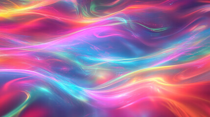 Poster - Abstract blue and purple glowing wave, fluid iridescent holographic curved wave in colorful gradient,  creating a vibrant and energetic background with a futuristic design.