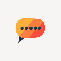 Poster - Orange Gradient Speech Bubble Icon Representing Message and Communication