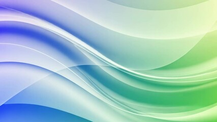 Poster - Abstract background with flowing white lines on a gradient of blue to green and yellow colors