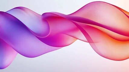 Poster - abstract waves of color: a vibrant and dynamic composition of flowing, translucent fabric in a spect