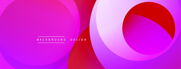 Poster - Abstract composition with layered circular elements, blending gradients and soft transitions, creating a sense of depth, motion, and visual harmony