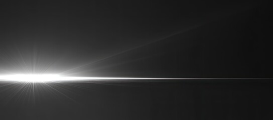 bright light streak across dark background.