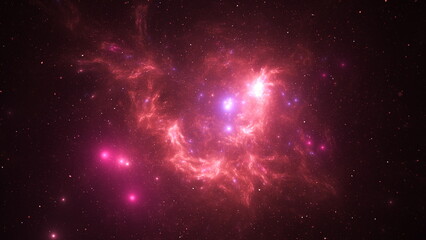 Wall Mural - this vibrant galaxy features colorful nebulae and twinkling star clusters, set against the backdrop 