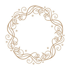 Wall Mural - an elegant vintage style floral wreath, perfect for a variety of invitations, cards, or decorative p