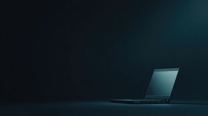 Poster - A professional business IT logo featuring a modern laptop icon and a streamlined, high-tech layout.